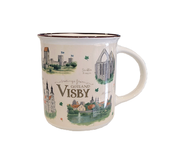 Mugg Visby/Gotland Greetings Stor 12st/frp