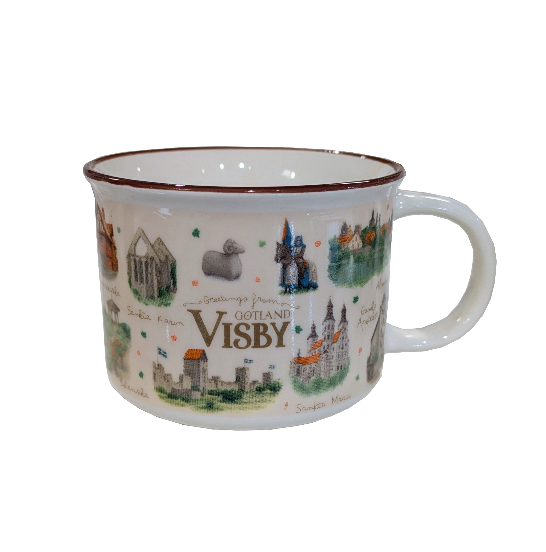 Mugg Visby/Gotland Greetings Mellan 12st/frp