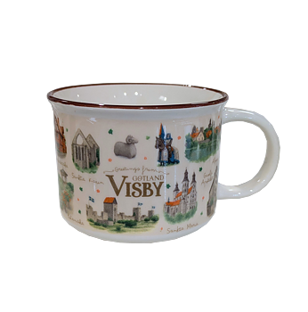 Mugg Visby/Gotland Greetings Mellan 12st/frp