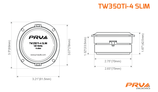 PRV Audio TW350Ti-4 SLIM (par) - 11