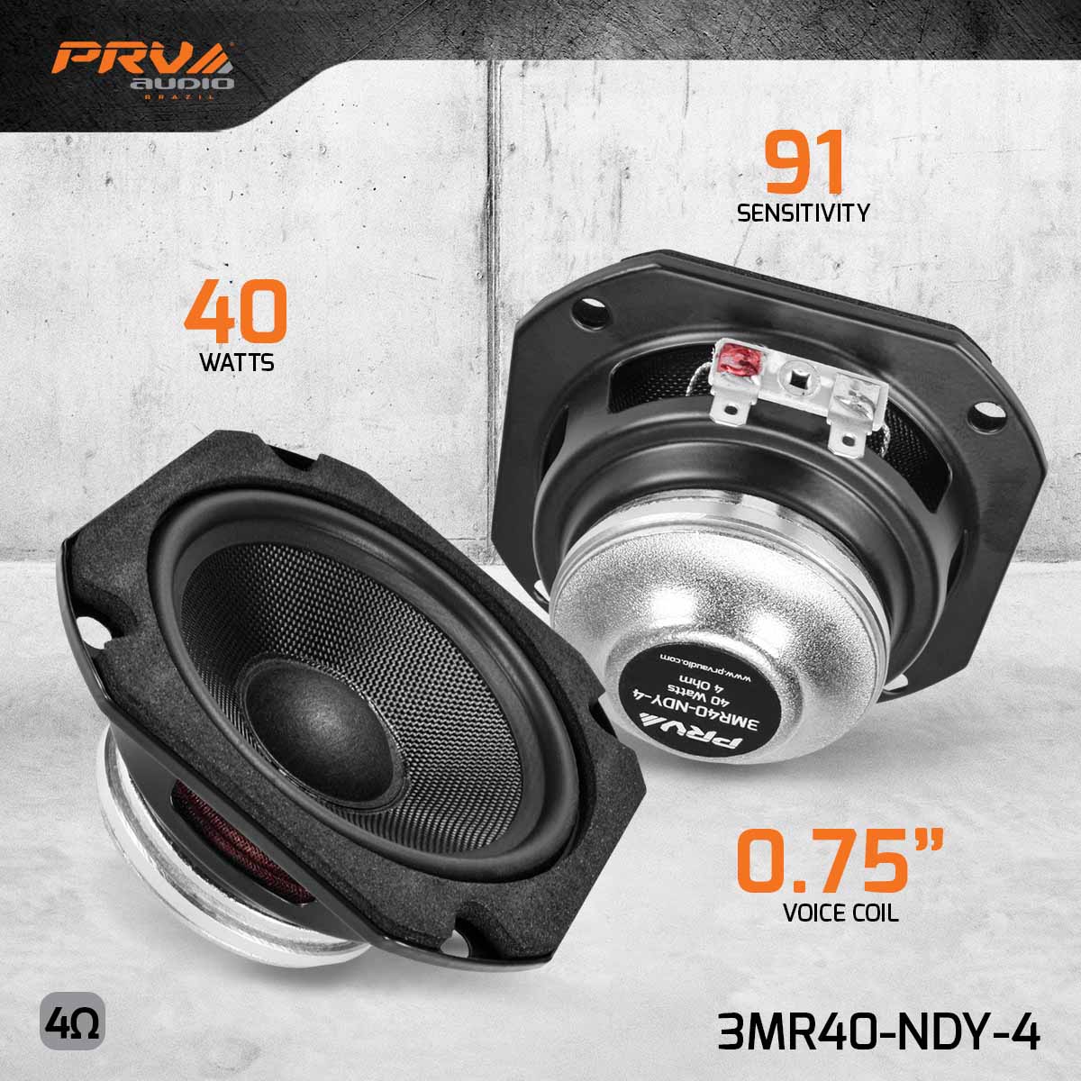 PRV Audio 3MR40-NDY-4 – 3″ - 2