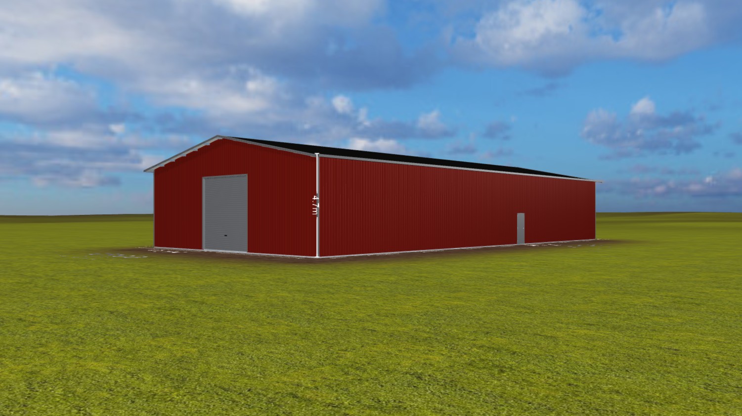 Teräsrunkoinen peltihalli  15x30 metriä