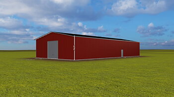 Teräsrunkoinen peltihalli  15x30 metriä