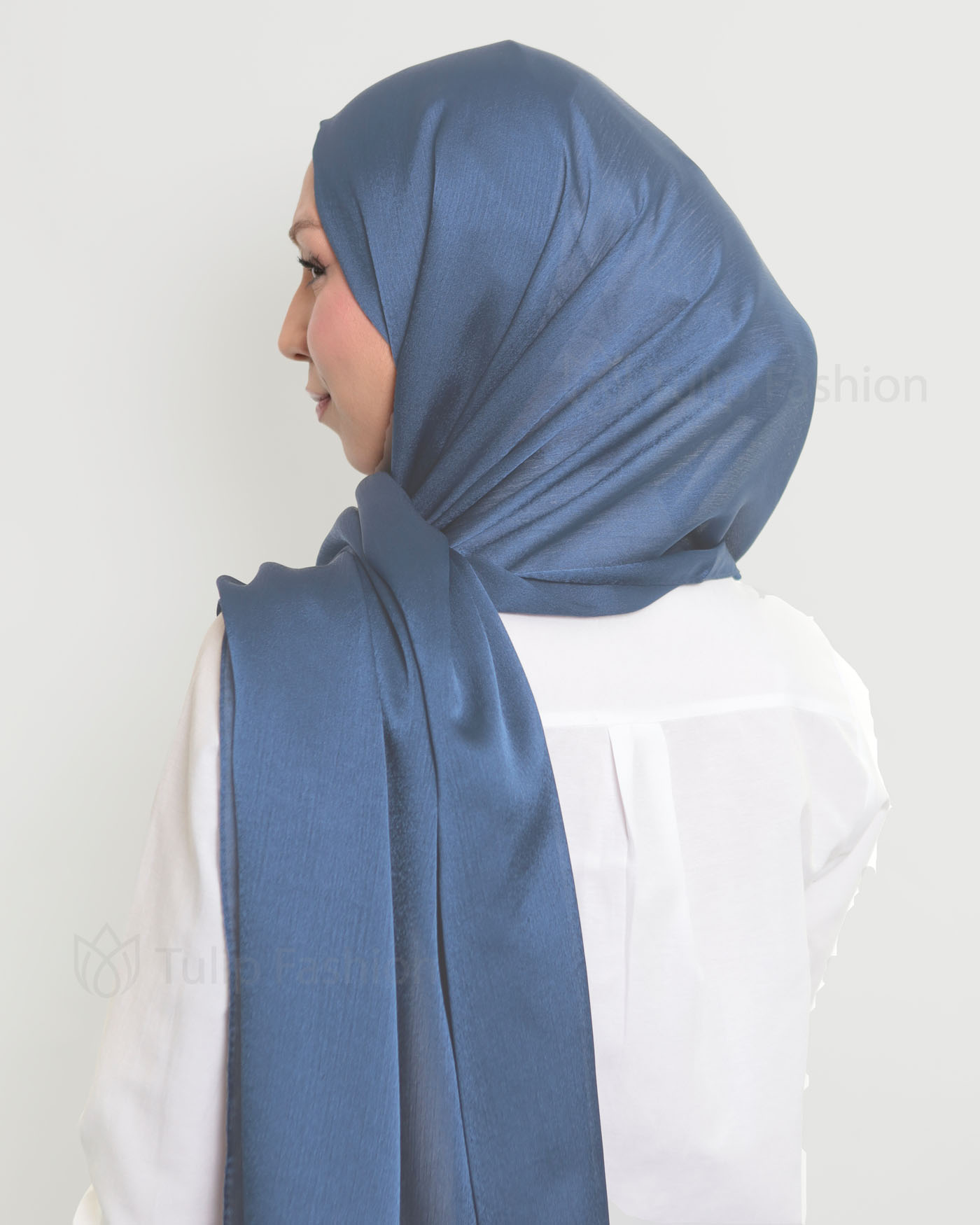 Hijab - Metallic Satin - Royal Blue
