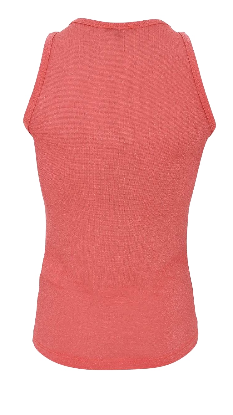 Faye lurex linne -  Coral red - 2