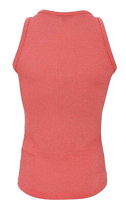 Faye lurex linne -  Coral red