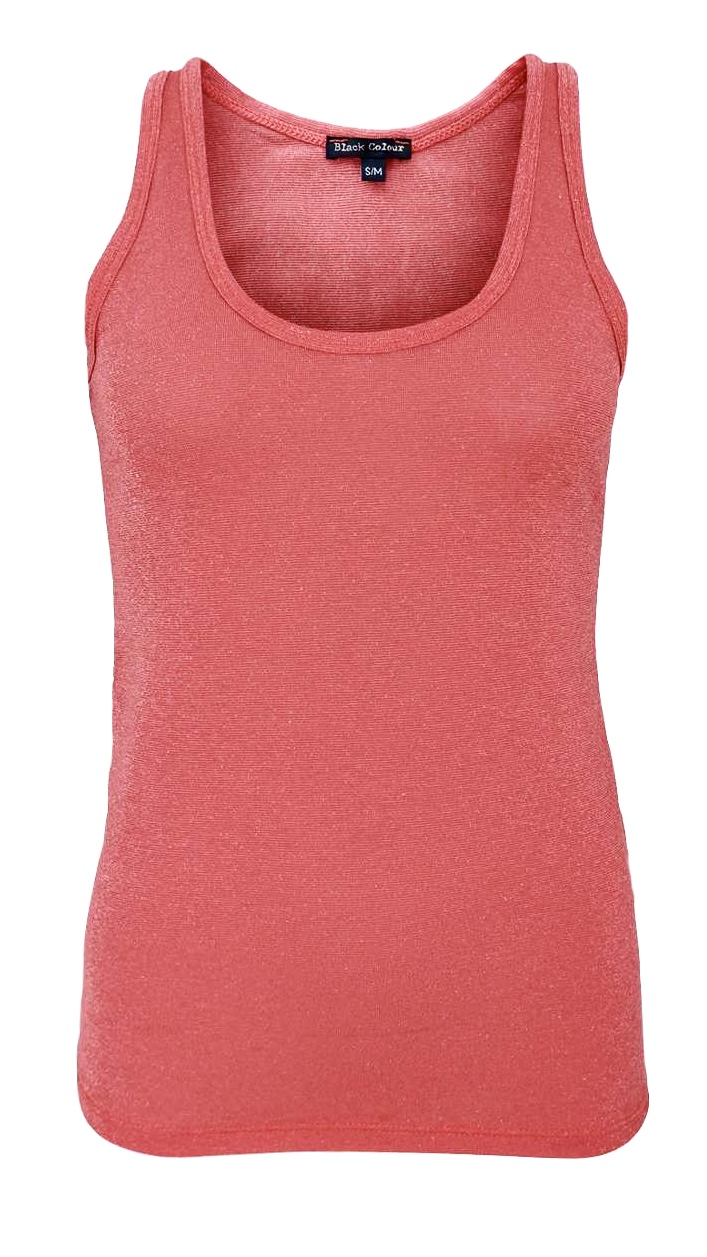 Faye lurex linne -  Coral red