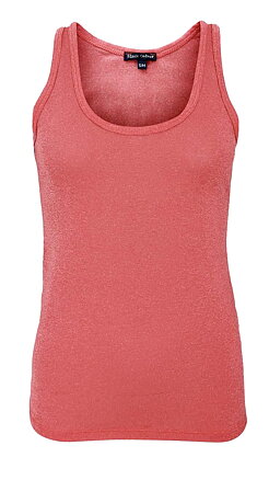 Faye lurex linne -  Coral red