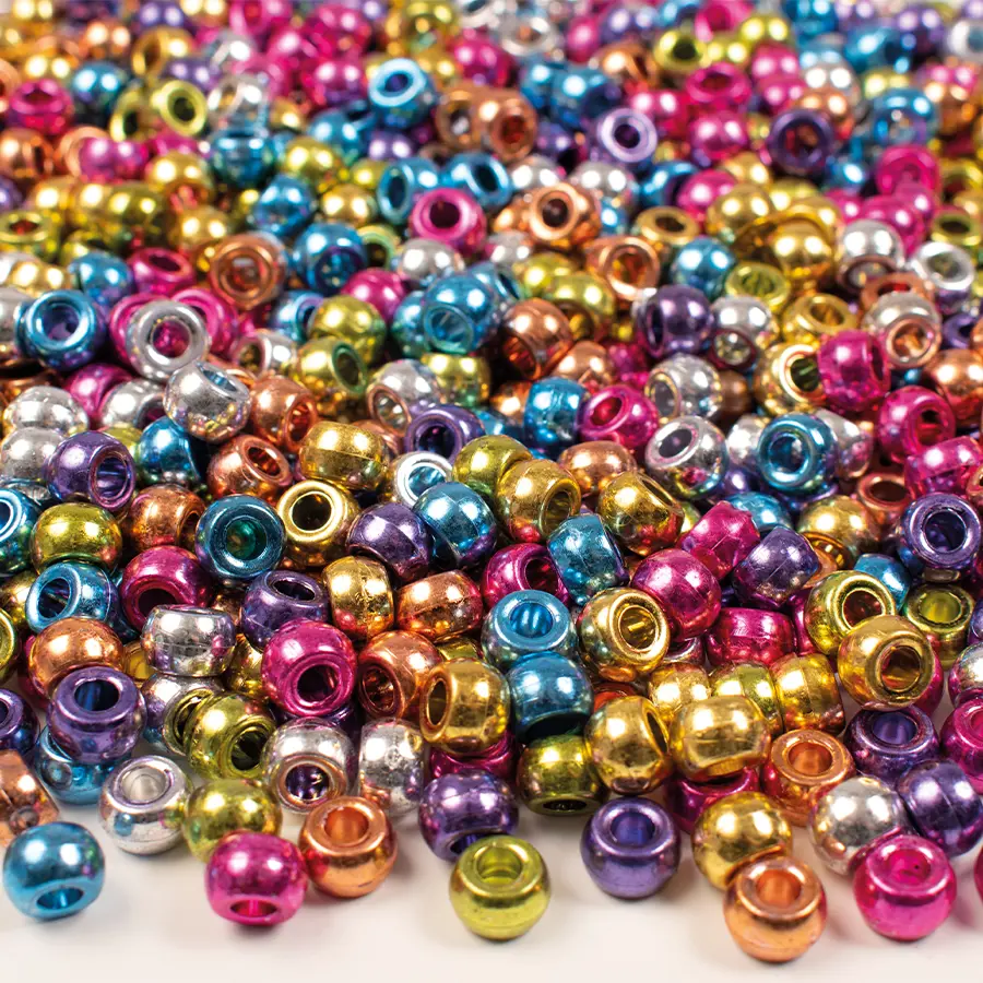 Pony beads metallic, 250 st. - 2