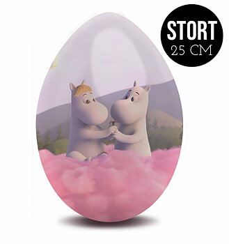 BIG Moomin Easter Egg Tin 25 cm - Pink Clouds