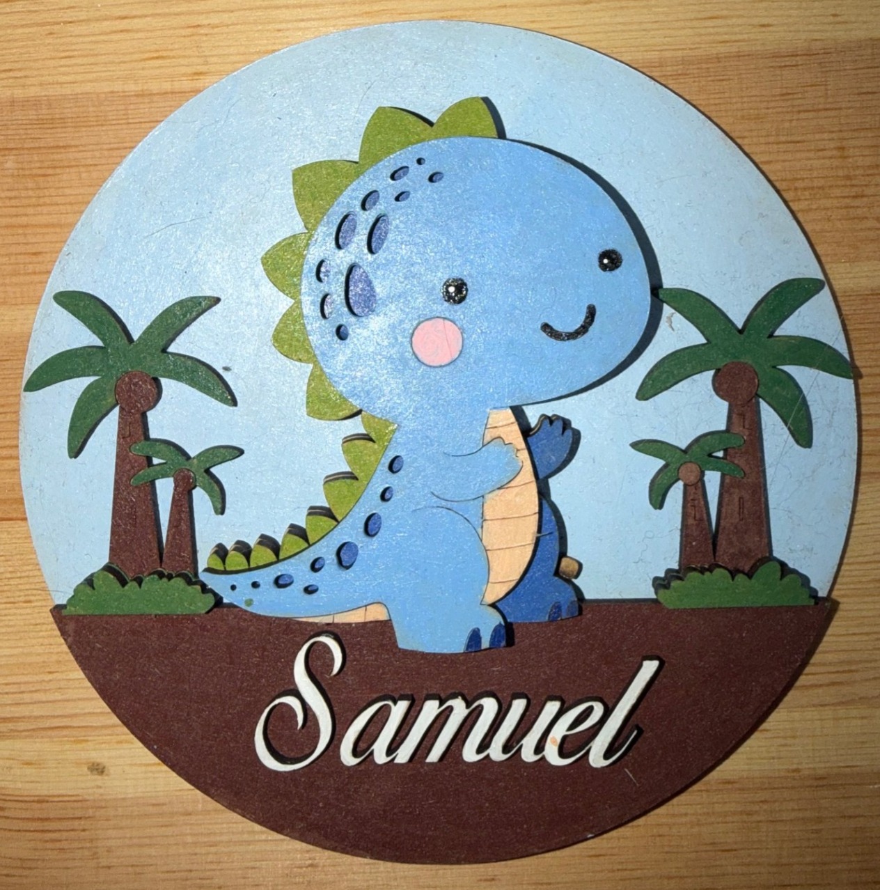 Namnskylt- Söt dinosaurie - 3