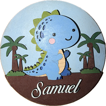 Namnskylt- Söt dinosaurie