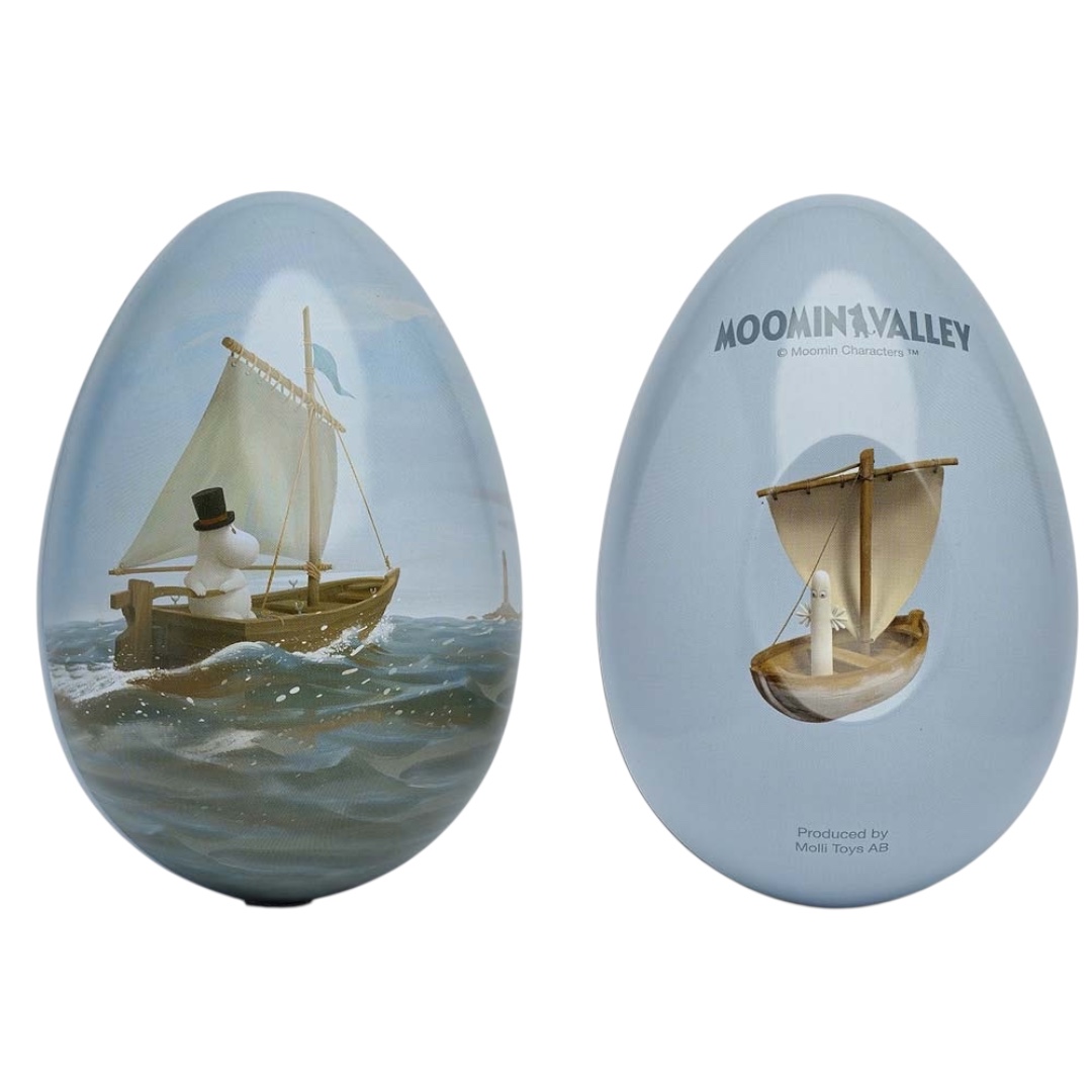 Moomin Easter Egg in tin 15 cm - At sea