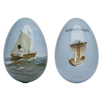 Moomin Easter Egg in tin 15 cm - At sea