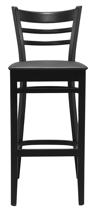 Barstol James R, wenge, svart konstläder
