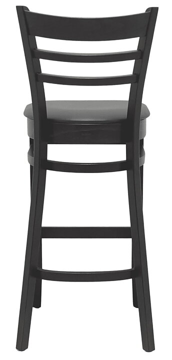 Barstol James R, wenge, svart konstläder