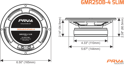 PRV Audio 6MR250B-4 SLIM - 15