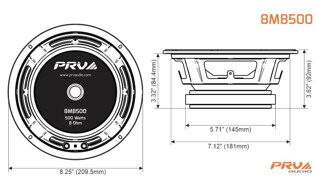 PRV Audio 8MB500 – 8 Ohm - 14