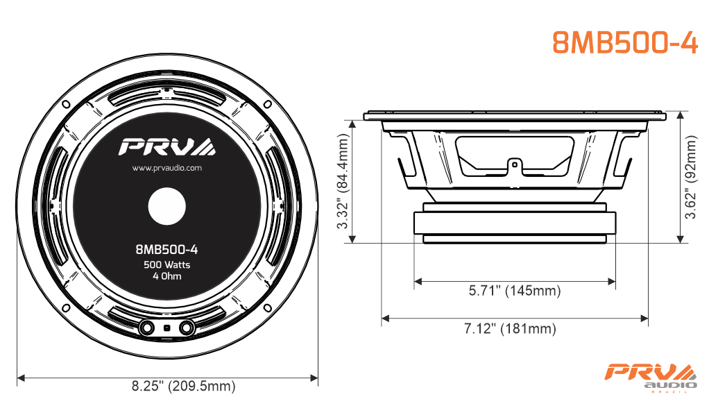 PRV Audio 8MB500 – 4 Ohm - 14