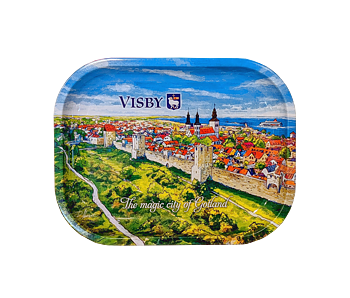 Bricka plåt Visby Watercolour   10 st/fp