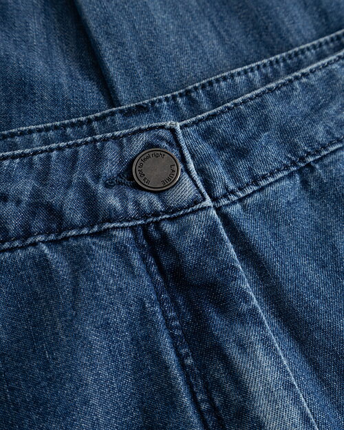 Mirakelbyxa Camille straight cropped blå denim - 3