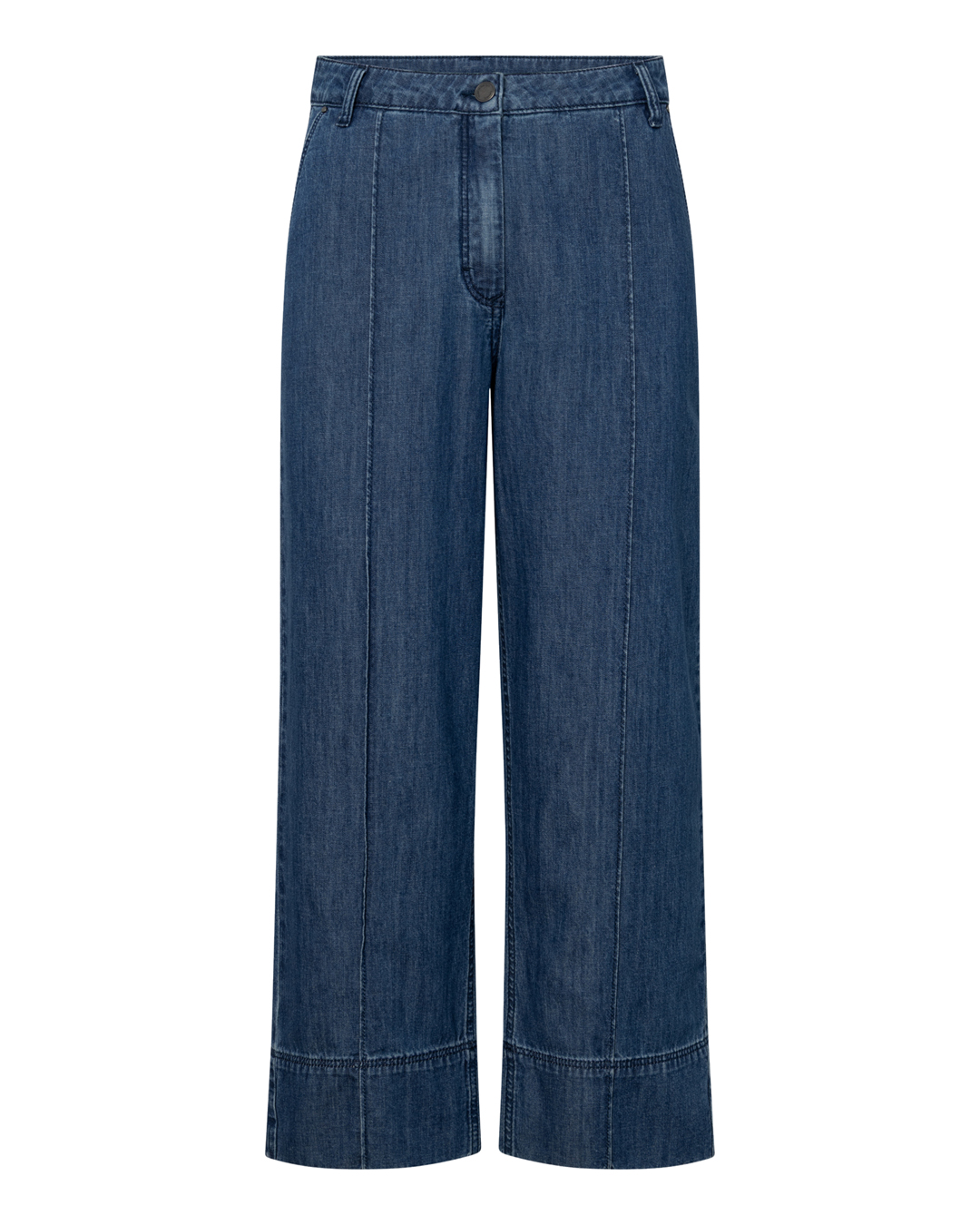 Mirakelbyxa Camille straight cropped blå denim