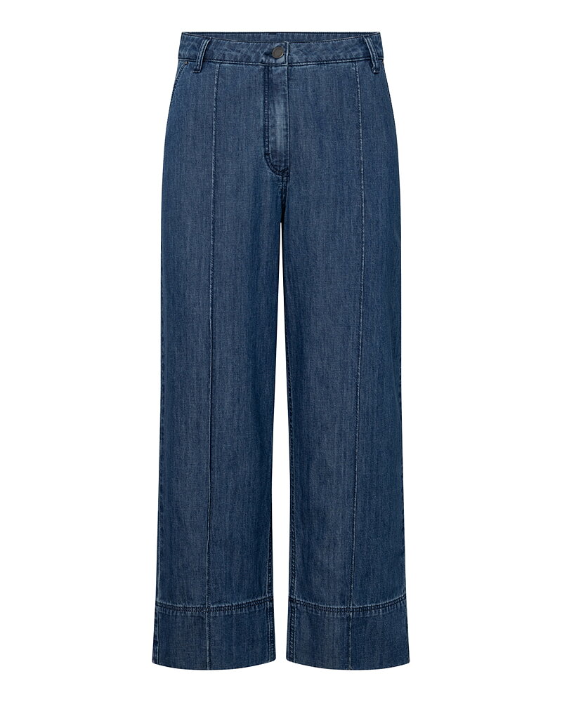 Mirakelbyxa Camille straight cropped blå denim