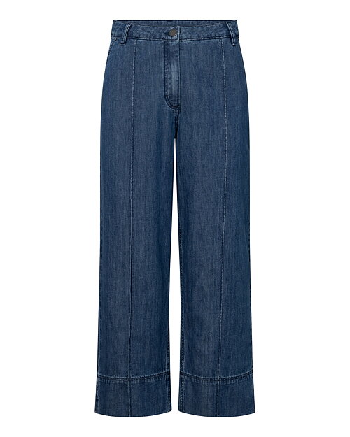Mirakelbyxa Camille straight cropped blå denim