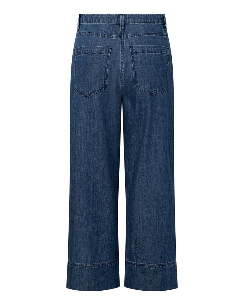 Mirakelbyxa Camille straight cropped blå denim