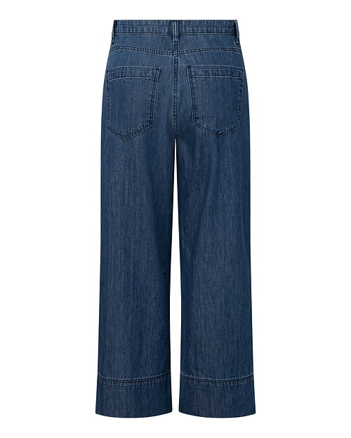 Mirakelbyxa Camille straight cropped blå denim - 2