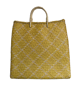Bliss Check Big Flat Bag Gul 