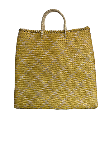 Bliss Check Big Flat Bag Gul 