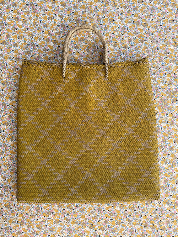 Bliss Check Big Flat Bag Gul 