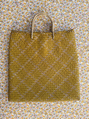 Bliss Check Big Flat Bag Gul 