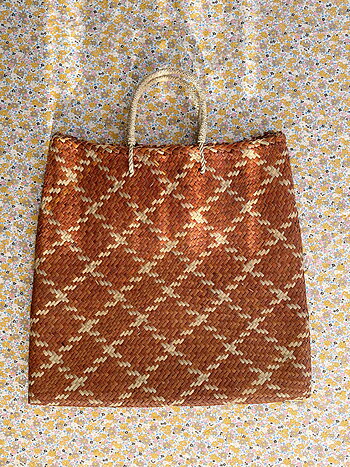 Bliss Check Big Flat Bag Terrakotta