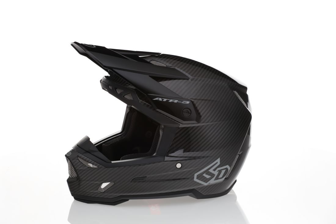 6D ATR-3 Solid Helmet FIM, Gloss Black - 3
