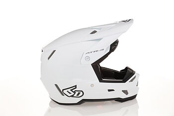 6D ATR-3 Solid Helmet FIM, Gloss White