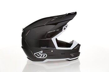 6D ATR-3 Solid Helmet FIM, Black/White