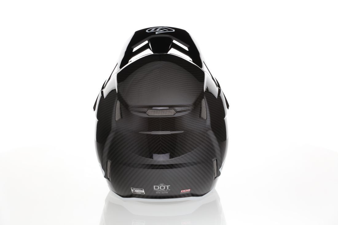 6D ATR-3 Solid Helmet FIM, Black/White - 2