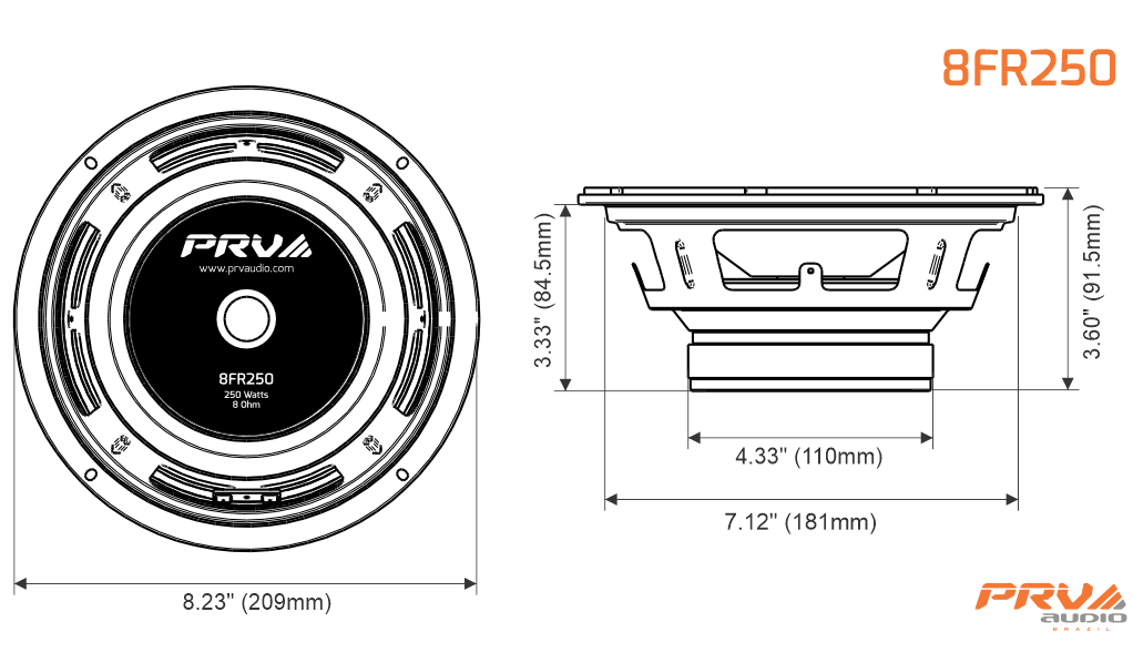 PRV Audio 8FR250 - 12