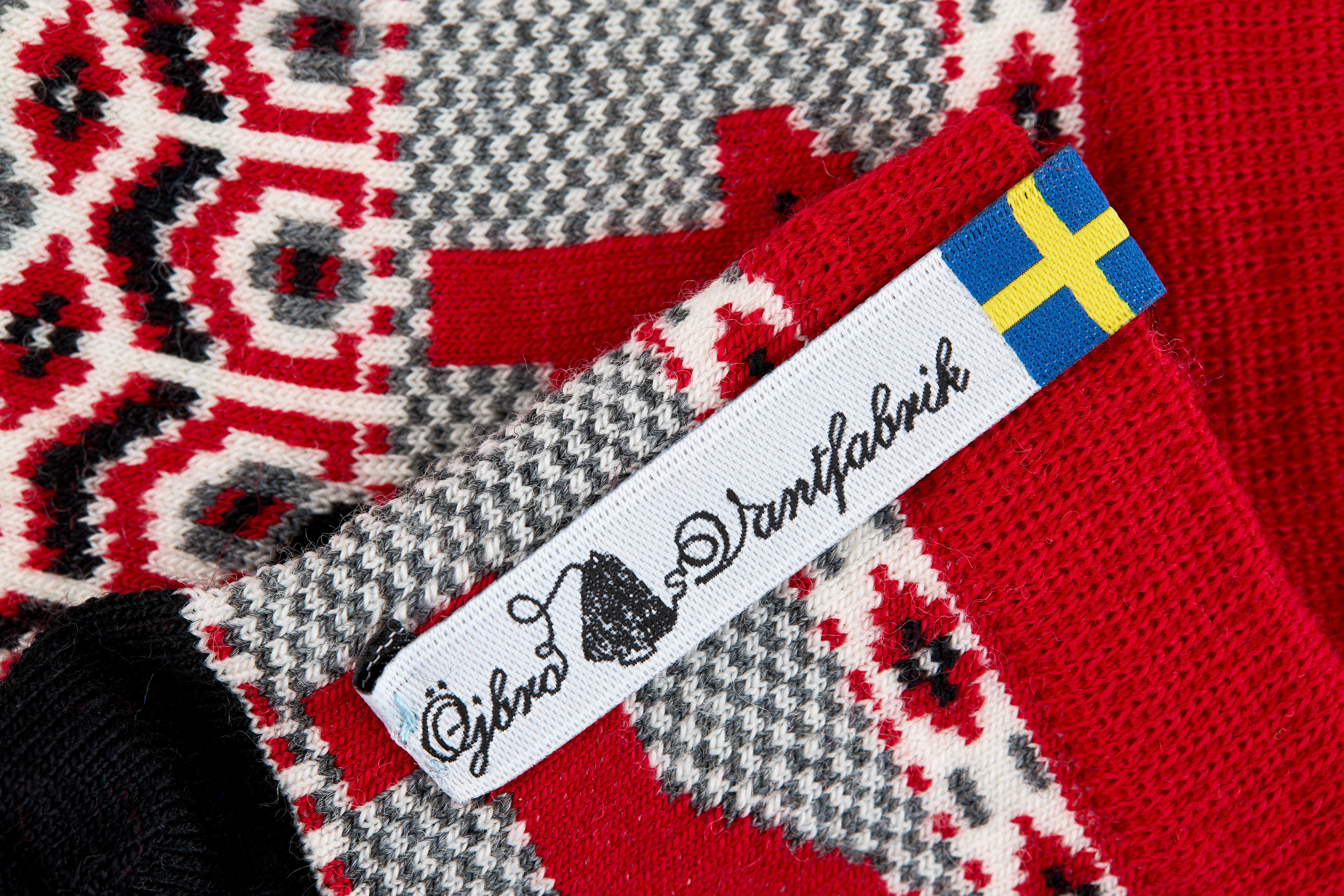 DALARNA RÖD , SMÅTTING, MERINOULL STRUMPA - 2