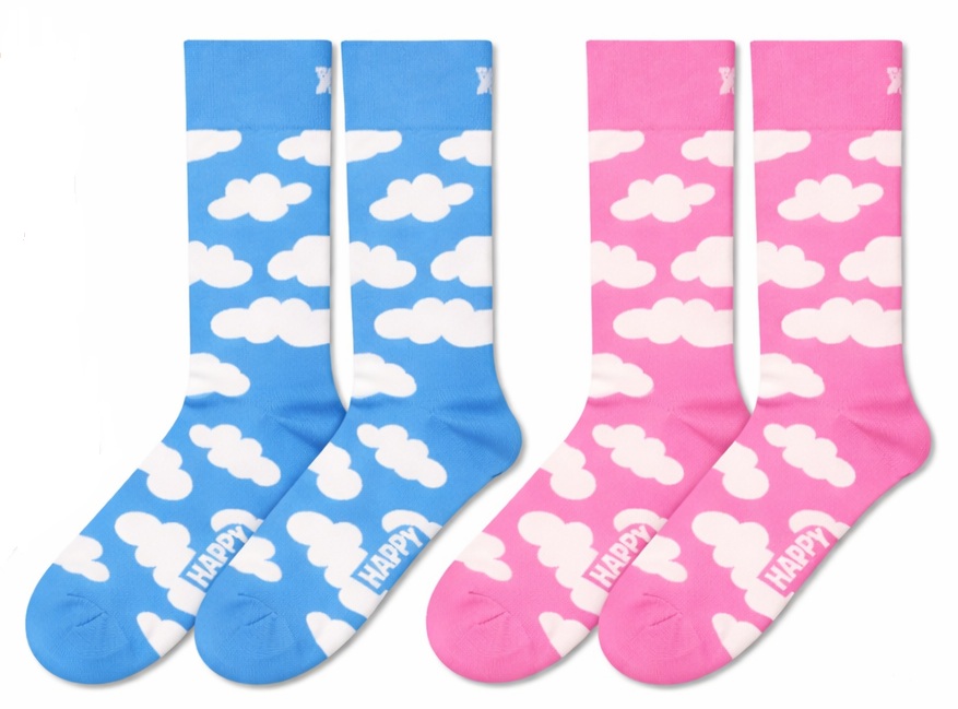 2-Pack Happy Socks Cloudy Socks