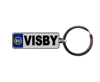 Nyckelring Registreringsskylt Visby 12st/fp
