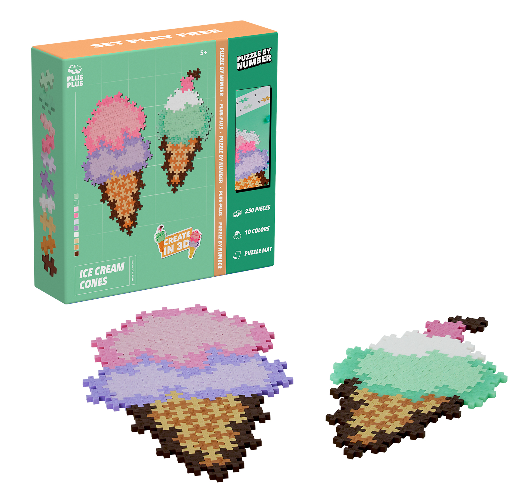 Plus-Plus Puzzle By Number Glasstrutar 250 bitar