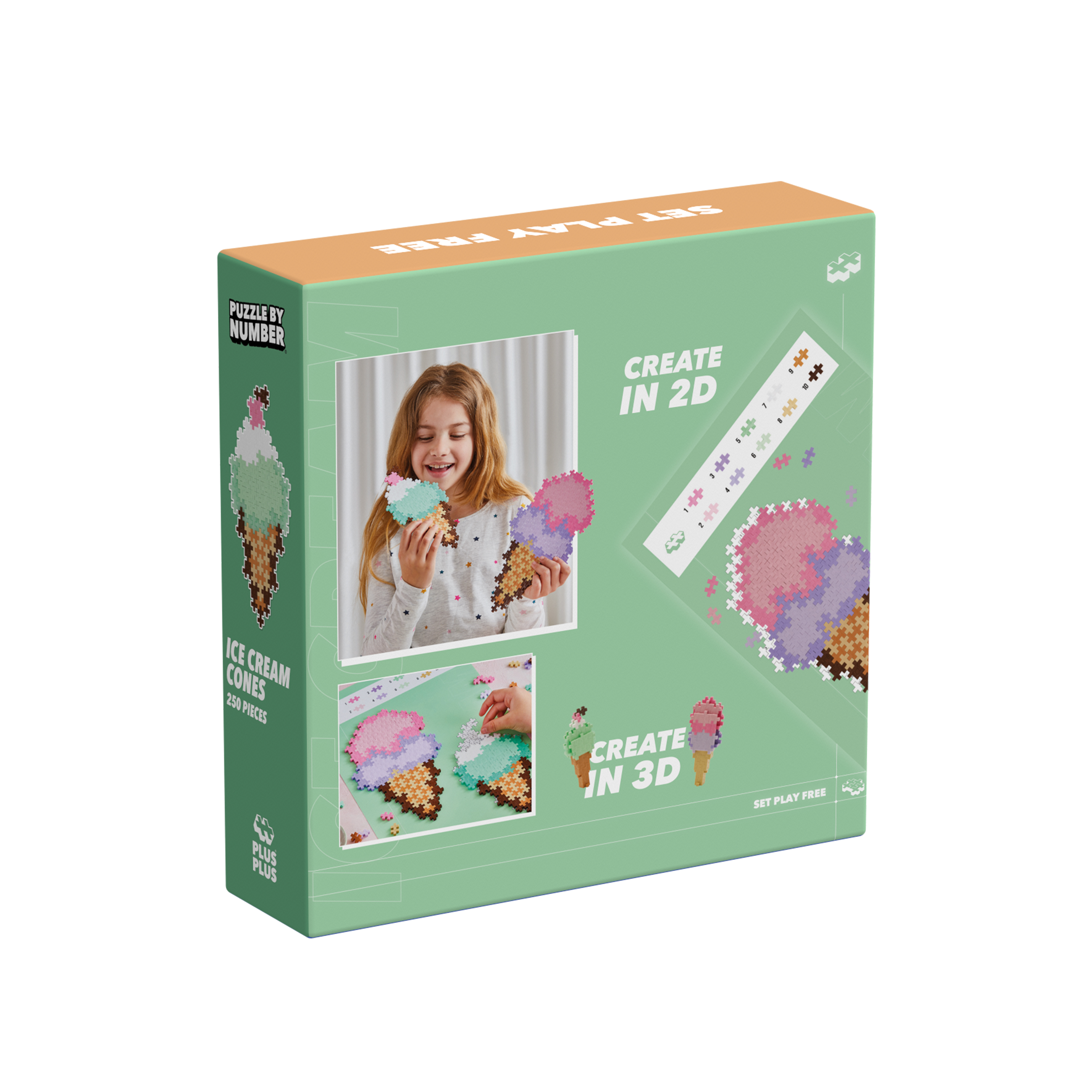 Plus-Plus Puzzle By Number Glasstrutar 250 bitar - 3