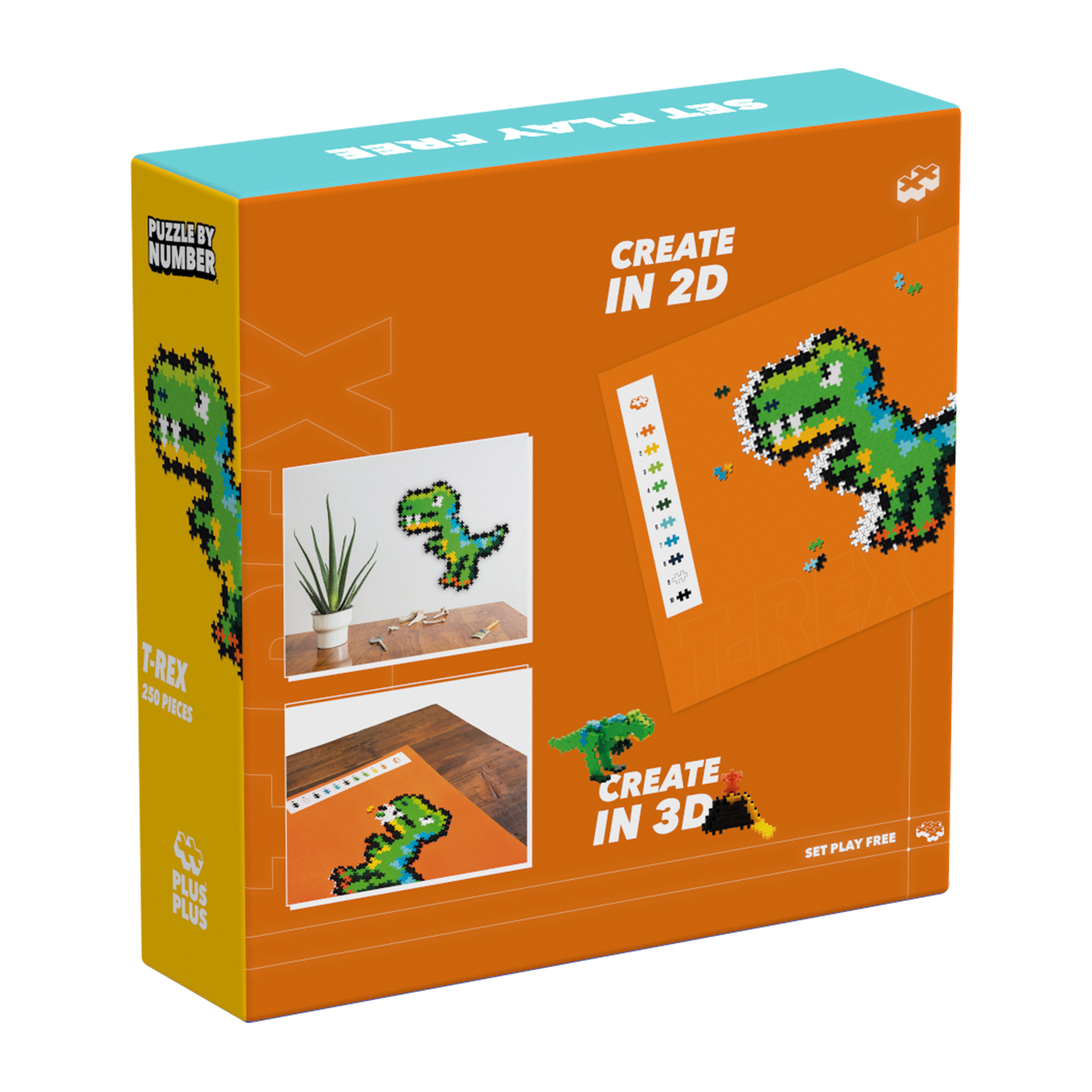 Plus-Plus Puzzle By Number T-Rex 250 bitar - 3