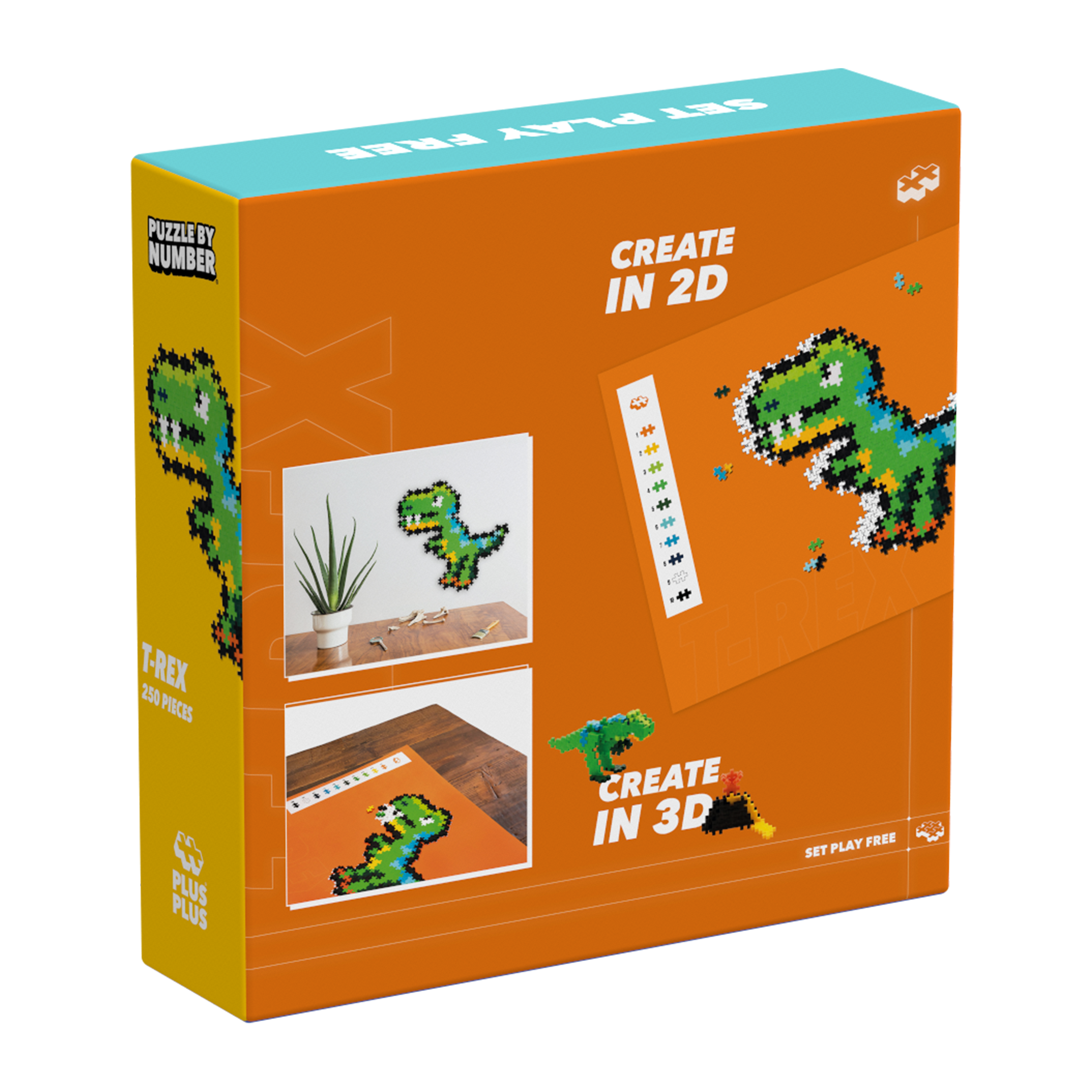 Plus-Plus Puzzle By Number T-Rex 250 bitar - 2