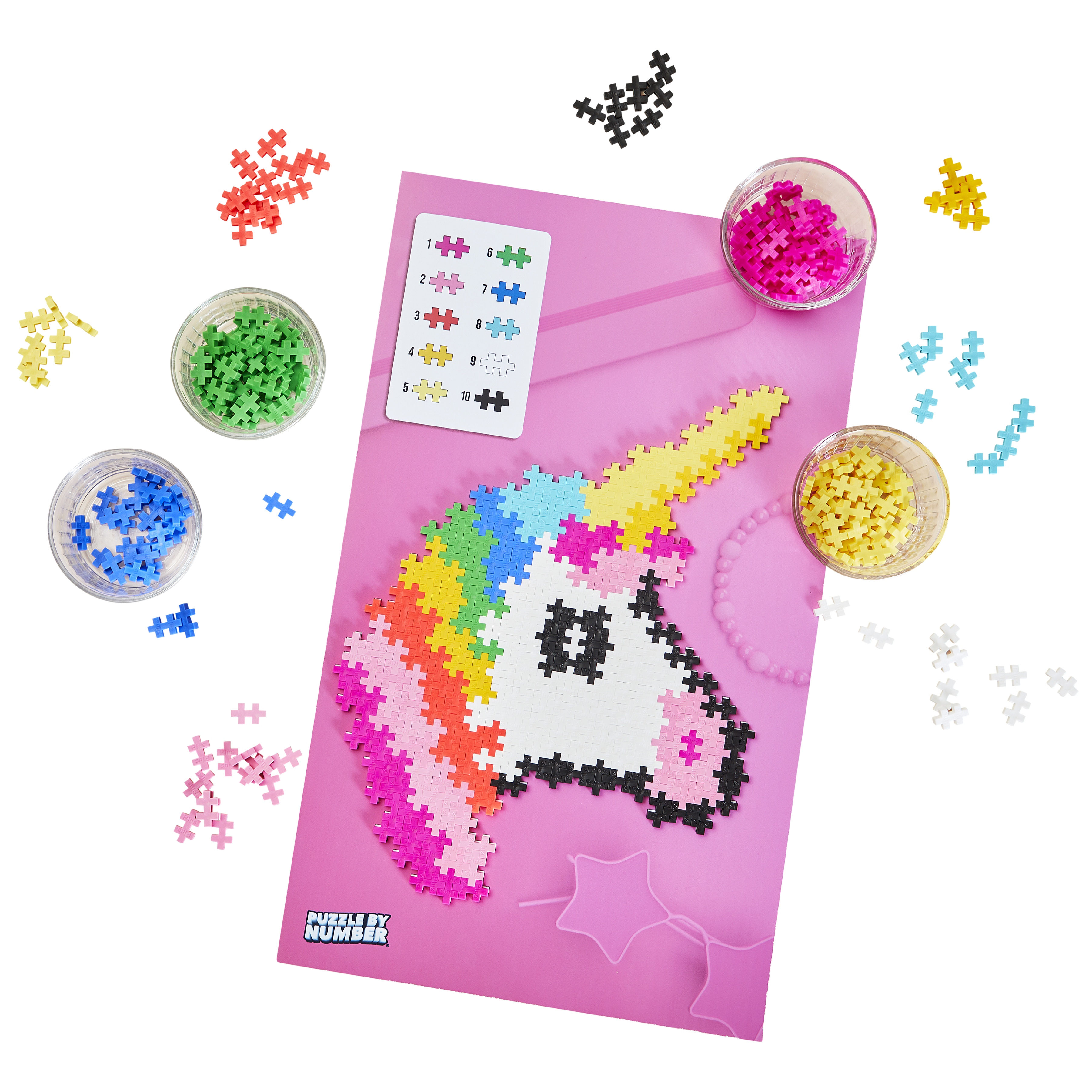 Plus-Plus Puzzle By Number Enhörning 250 bitar - 3