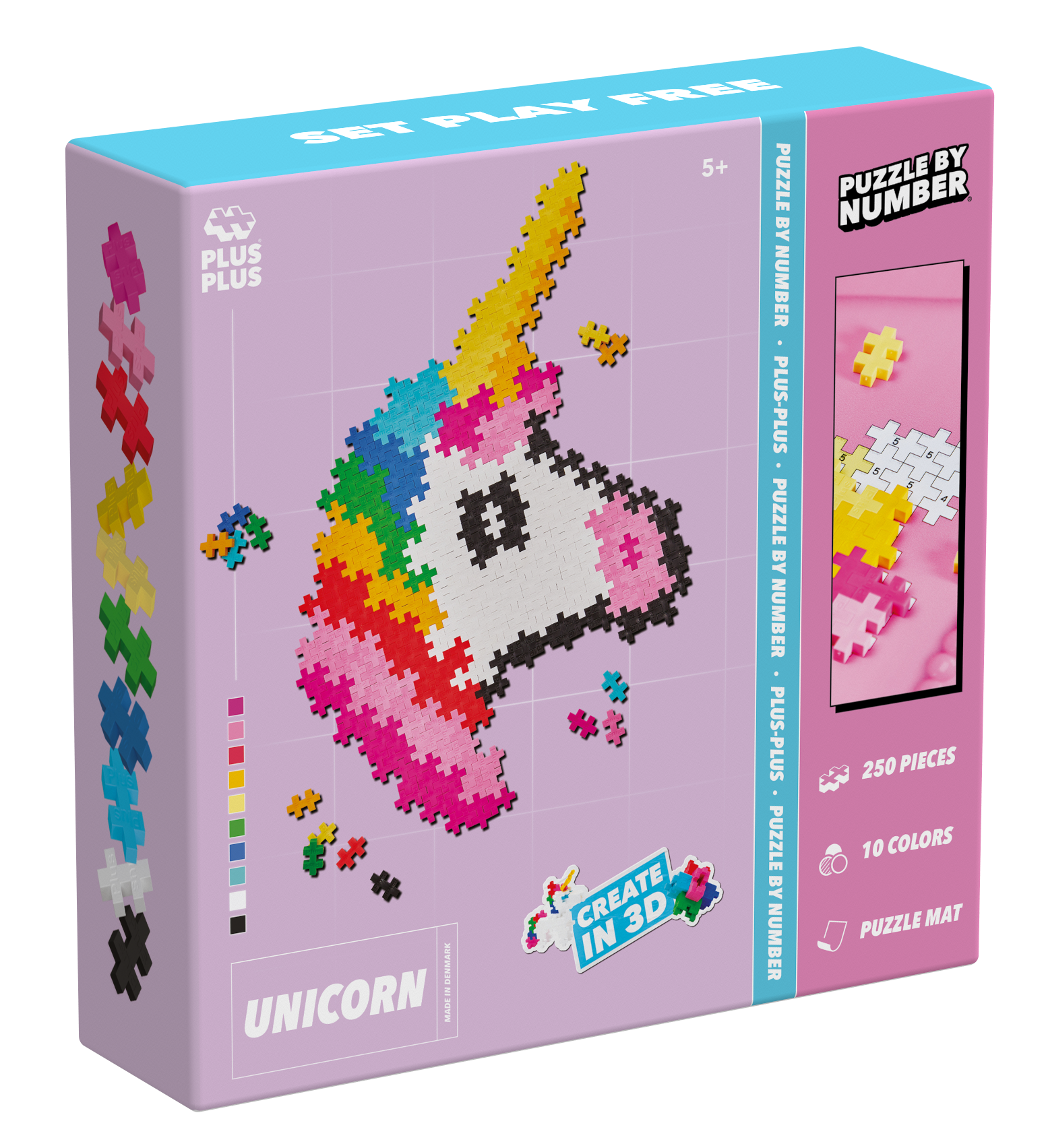 Plus-Plus Puzzle By Number Enhörning 250 bitar - 2