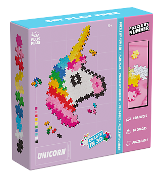 Plus-Plus Puzzle By Number Enhörning 250 bitar